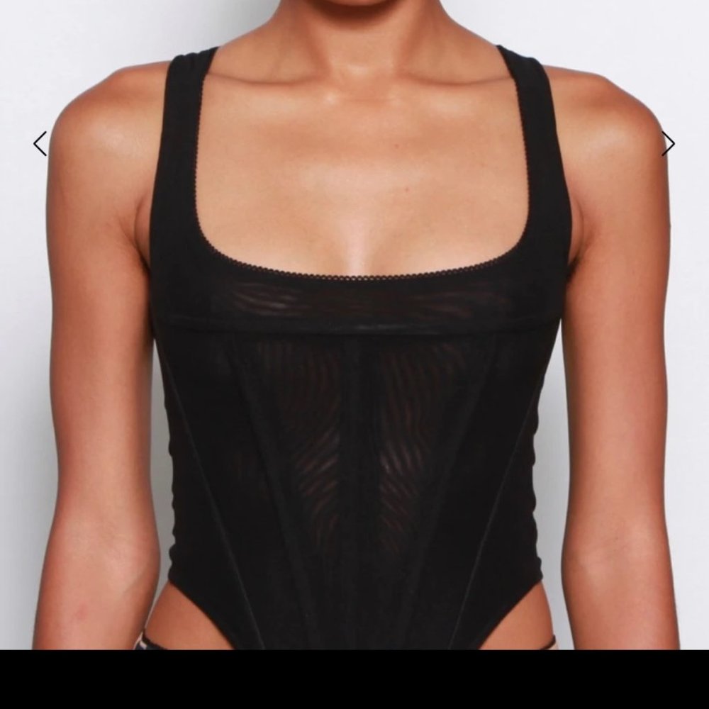 Miaou Campbell Corset, Black, XS